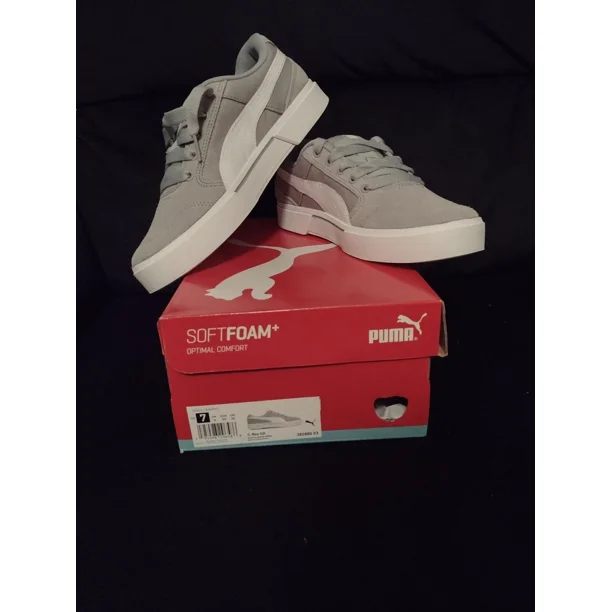 PU & MA C-Rey Women's Athletic Sneakers, PU & MA Gray/PU & MA White, Size 7, NIB