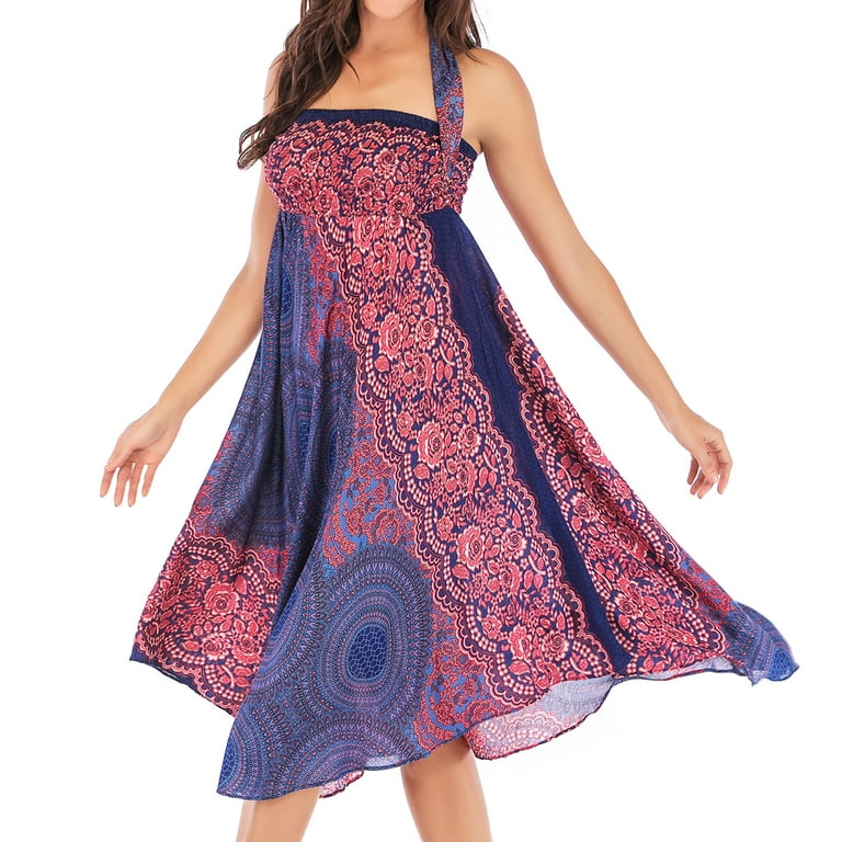 Swsmclt Women's Midi Summer Dress Ladies Casual Sundress Gypsy Handkerchief Asymmetric Flowy Long Beach Skirt Hippie Boho Dresses Billowy Swing Swsmclt Women's Midi Summer Dress Ladies Casual Sundress Gypsy Handkerchief Asymmetric Flowy Long Beach Skirt Hippie Boho Dresses Billowy Swing