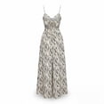 thumbnail image 6 of Vynhevius Women's Striped Print Cami Jumpsuit V Neck High Waist Wide Leg Pockets One Piece, 6 of 7
