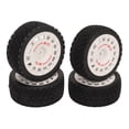 thumbnail image 2 of RC Car Tire, 4 PCS RC CAR TIRE ROUILES ROUILES HAUTS UTILISATION STRONGEMENTS 1/10 RC sur les pneus de route pour Tamiya, 2 of 7