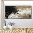 thumbnail image 5 of Minimalist Black and White Abstract Painting Large Black White Textured Wall Art Black And White 3D Abstract Art Gifts for Home,Unstretched,Frameless,(114*228cm)45*90lnches, 5 of 5