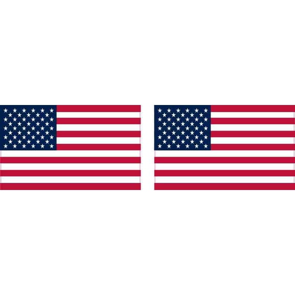 2.5in x 1.5in American Flag Stickers