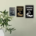thumbnail image 3 of Portrait Round Chemical Hazard Sign (Black Gold) - Medium, 3 of 5