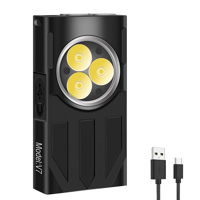 Llavero Linterna Linterna de llavero LED con mini linterna portátil con clip para exteriores (negro) Tmvgtek Para Estrenar