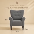 thumbnail image 2 of BELLEZE Accent Chair Armchair for Living Room - Allston (Gray), 2 of 7
