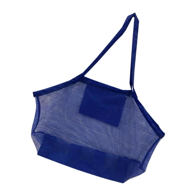 Wweixi Large Mesh Tote Bag for Beach and Swimming Pool Convenient Sand-Away Bag Blue Extra Large 1Set