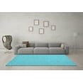 thumbnail image 3 of Ahgly Company Indoor Square Solid Light Blue Modern Area Rugs, 8' Square, 3 of 4