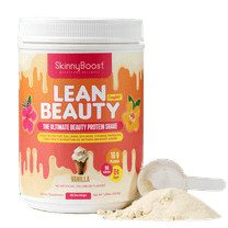 Lean Beauty Shake Protein Powder-Vanilla- Grass Fed Whey Protein, Hydrolyzed Collagen, Beauty Ingredients, Vitamins and Metabolism Support, No Sugars, All Natural, 20 Servings, Made in USA