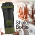 thumbnail image 2 of Sm:)e 24 oz Green Protein Shaker Bottle with Shaker Balls & Mixing Grids, 2 of 7