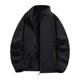 thumbnail image 2 of Ceisia Men's Casual Flip Collar Zipper Jacket with Pockets Oversized Contrast Hood Gift Outerwear, 2 of 9