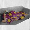 thumbnail image 5 of Abstract Soft Flannel Fleece Blanket, Flowers Cartoon Summer Garden Happy Cheering Flourish Vibrant Display, Cozy Plush for Indoor and Outdoor Use, 70" x 90", Hot Pink Lilac Orange, by Ambesonne, 5 of 5