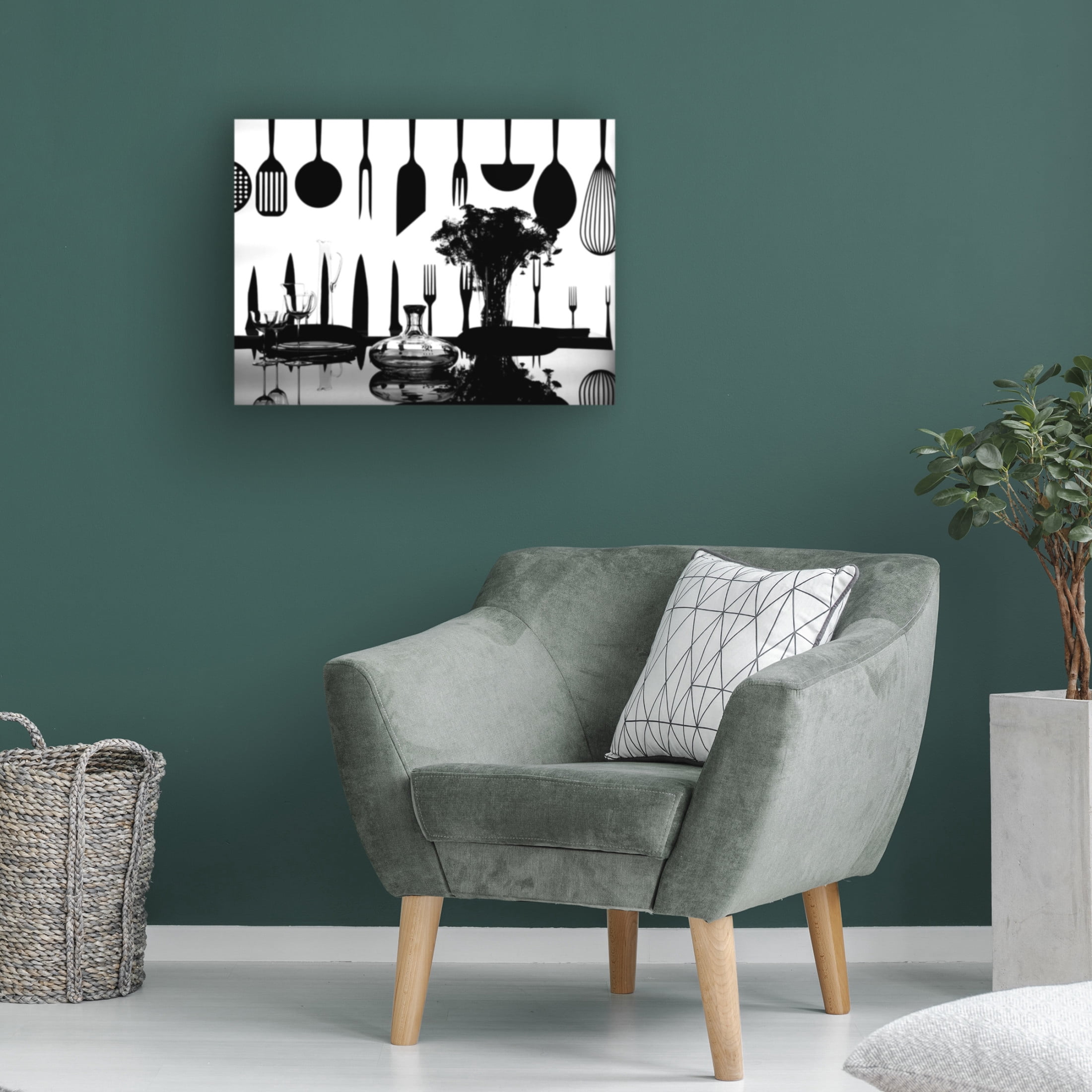 Trademark Fine Art Ivan Lesica  Dining Room Table Canvas Wall Art