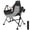 Black, variant on SUNSPIRE Oversized Hammock Chair with Footrest 2-Pack Portable Folding Rocking Camp Chair with Cup Holder for Outdoor Beach Sports Fishing Black