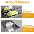 thumbnail image 2 of Jaboneras de pared Soporte para cocina, baño, sin perforaciones, estante de almacenamiento para ducha, 2 of 6