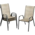 thumbnail image 2 of TLSUNNY Outdoor Dining Chairs Set of 4, Patio Dining Chairs w/ Wide Breathable Seat & Metal Frame, Stackable for Poolside, Garden, Backyard, 330lbs, 2 of 10