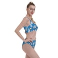thumbnail image 4 of Fotbe Party Shark Cute Women's High Waisted Bikini Tankini Sets Two Piece Bathing Suits High Cut Scoop Neck Swimsuit-Medium, 4 of 8