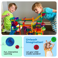 thumbnail image 4 of PICASSO-TILES Marble Run Magnetic Tiles for Kids,  71PC STEM Building Blocks Educational Race Track Toy Set, 4 of 12