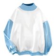 thumbnail image 5 of Sweatshirts for Women Mock Neck Long Sleeve Color Block Casual Pullover Tops, 5 of 8