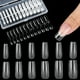 thumbnail image 1 of 240 puntas de uñas postizas de cobertura completa, largas y transparentes, para práctica de uñas de gel., 1 of 4