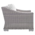 thumbnail image 5 of Ergode Conway Sunbrella Outdoor Patio Wicker Rattan 4-Piece Furniture Set - Light Gray White, 5 of 5