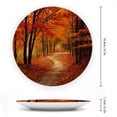 thumbnail image 6 of Wuche Fall Leaves Bone China Decorative Plate Ceramic Home Office Wall Decor 10x10inch, 6 of 7