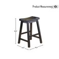 thumbnail image 2 of OakvillePark Gering Wooden Saddle Seat Counter Height Barstool (Set of 2), 24", Black, 2 of 3