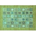 thumbnail image 1 of Ahgly Company Machine Washable Indoor Rectangle Abstract Turquoise Blue Modern Area Rugs, 2' x 3', 1 of 4