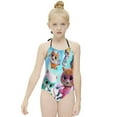 thumbnail image 3 of Super Kitties Girl's One-Piece Swimsuit Bathing Suit Soft Stretchy Children's Swimwear Swim Attire for Vacation 6-7Y(110cm), 3 of 8