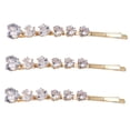 thumbnail image 6 of MIALLO Sweet Glam Golden Bobby Pins 3 PCS, Sparkly Heart Cubic Zirconia Headpiece, Delicate Everyday Hair Accessories for Women and Girls, 6 of 7