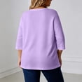 thumbnail image 6 of Otvok Women Casual Open Front Jacket, Plus Size 3/4 Sleeve Solid Color Lightweight Cardigan Daily Office Cover Up, 6 of 7