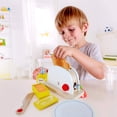 thumbnail image 3 of Set de tostadora Pretend Play en forma de madera blanca para niños en edad preescolar, 3 of 6