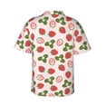 thumbnail image 3 of Daiia Strawberries And Leaf Hawaiian Shirt for Men Gentle Cotton Regular Short Sleeve Casual-Small, 3 of 9