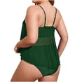 thumbnail image 7 of Stamzod Plus Size Bathing Suit for Women Mesh Modest Tankini Swimsuits Tummy Control Flowy Swimwear Green XL, 7 of 7