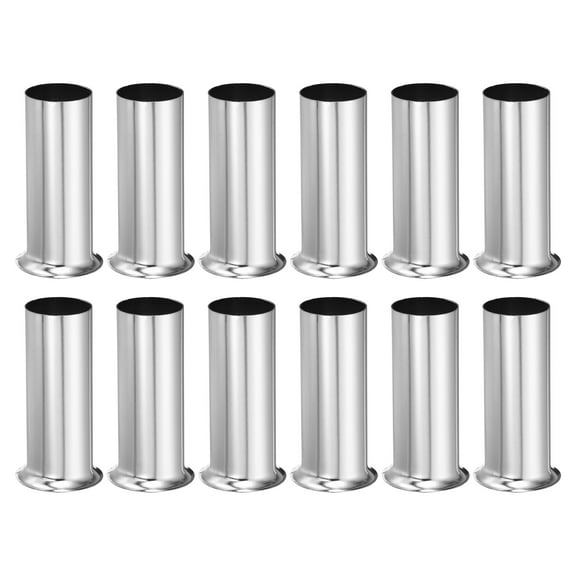 Uxcell Candle Socket Covers, 3.1 Inch Tall Chandelier Sleeves Base Holder, Silver Tone 12 Pack