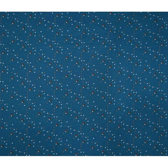 48" Wide Cotton Fabric Blue Dressmaking Material Craft Sewing Craft Fabric By The Yard