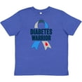 thumbnail image 3 of Inktastic Diabetes Warrior Diabetes Awareness Ribbon Youth T-Shirt, 3 of 5