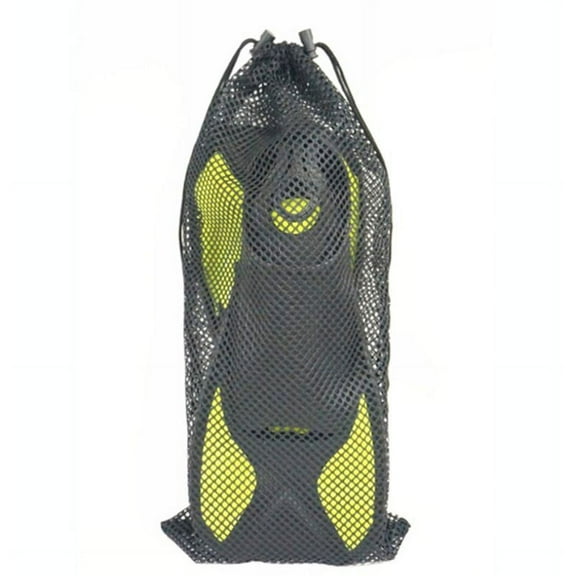 Fymall Nylon Mesh Drawstring Diving Snorkeling Fins Storage Pouch