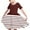 Burgundy, variant on Toddler Girls Summer A-Line Dress Cute Striped Swing Dress Toddler Kids Short Sleeve Stretchy Dress Toddler Girls Clothes