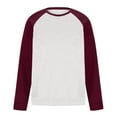 thumbnail image 4 of Tawop Tshirts Shirts for Men Crew Neck Long Sleeve Pullover Wine M, 4 of 4