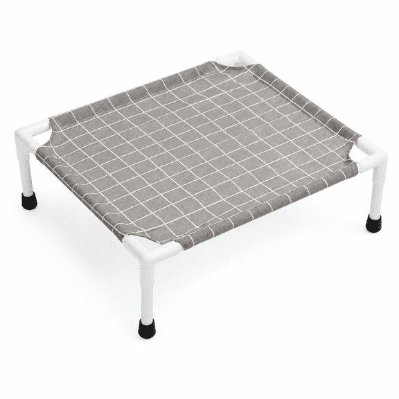 Xirurus Elevated Pet Bed for Small Dogs & Cats, Sturdy, Cooling,with Washable Pad, Portable All-Season Square Lounger