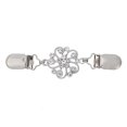 thumbnail image 2 of Guardurnaity Clip para bufanda Flores plateadas Clips para suéter con diamantes de imitación Ropa Esmalte Broche Titular Accesorios para el día de San Accesorios de disfraces Guardurnaity AP008840-00, 2 of 6