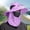 Purple, variant on DELESYS Solar Fan Hat Wide Brim Fishing Hats with 1 Solar Fan Removable Face Cover Outdoor Cooling Bucket for Men Women Built in USB and Solar Powered