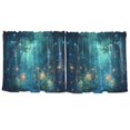 thumbnail image 7 of Yayeee Kitchen Curtains Tier Set of 2 Light Filtering 57"x24" Over Sink Window Panels, Magical Forest Glowing Lights, 7 of 7