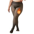 thumbnail image 1 of Medias forradas línea de mujer pantimedias transparentes cálidas medias gruesas térmicas translúcidas falsas Leggings, 1 of 7