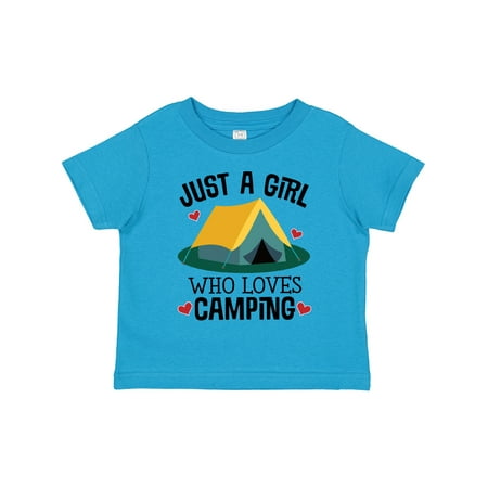 

Inktastic Just a Girl Who Loves Camping Gift Toddler Toddler Girl T-Shirt