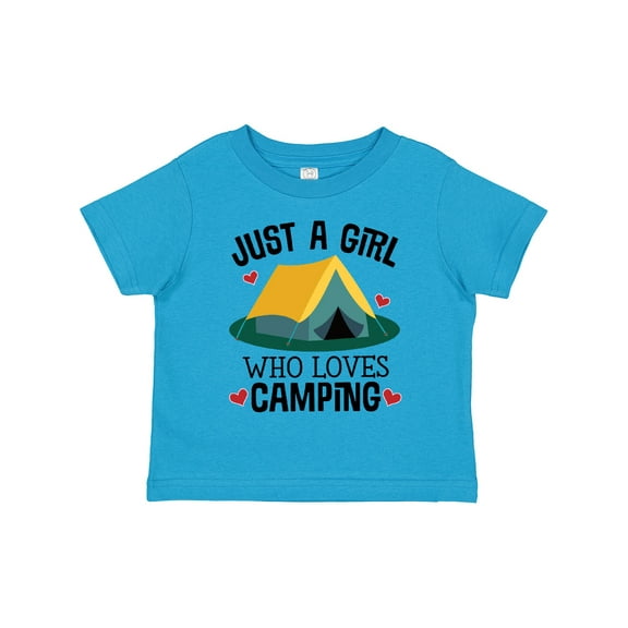 Inktastic Just a Girl Who Loves Camping Girls Toddler T-Shirt