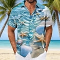 thumbnail image 2 of Men's Short Sleeve Hawaiian Shirt with Pocket – Point Collar Button-Up Tropical Print Aloha Tops Beach Vacation Quick Dry Tropical Print Shirt, 2 of 6