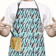 thumbnail image 2 of Leopard Print Adjustable Waterproof Apron for Adults 33x27 Inch – Cooking Apron with 2 Large Pockets, Durable Polyester Bib for Kitchen, Baking, BBQ, and Home Use, 2 of 6