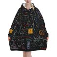 thumbnail image 1 of Math Formula Print Oversized Blanket Hoodie, Wearable Blanket Adult For Women Men And Teenager, Super Soft Warm Flannel Fluffy Hooded Blankets Sweatshirt With Big Pocket, 1 of 8