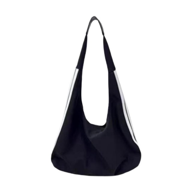 Bolso de hombro para mujer, de gran capacidad, moderno, para cumpleaños de primavera. Negro